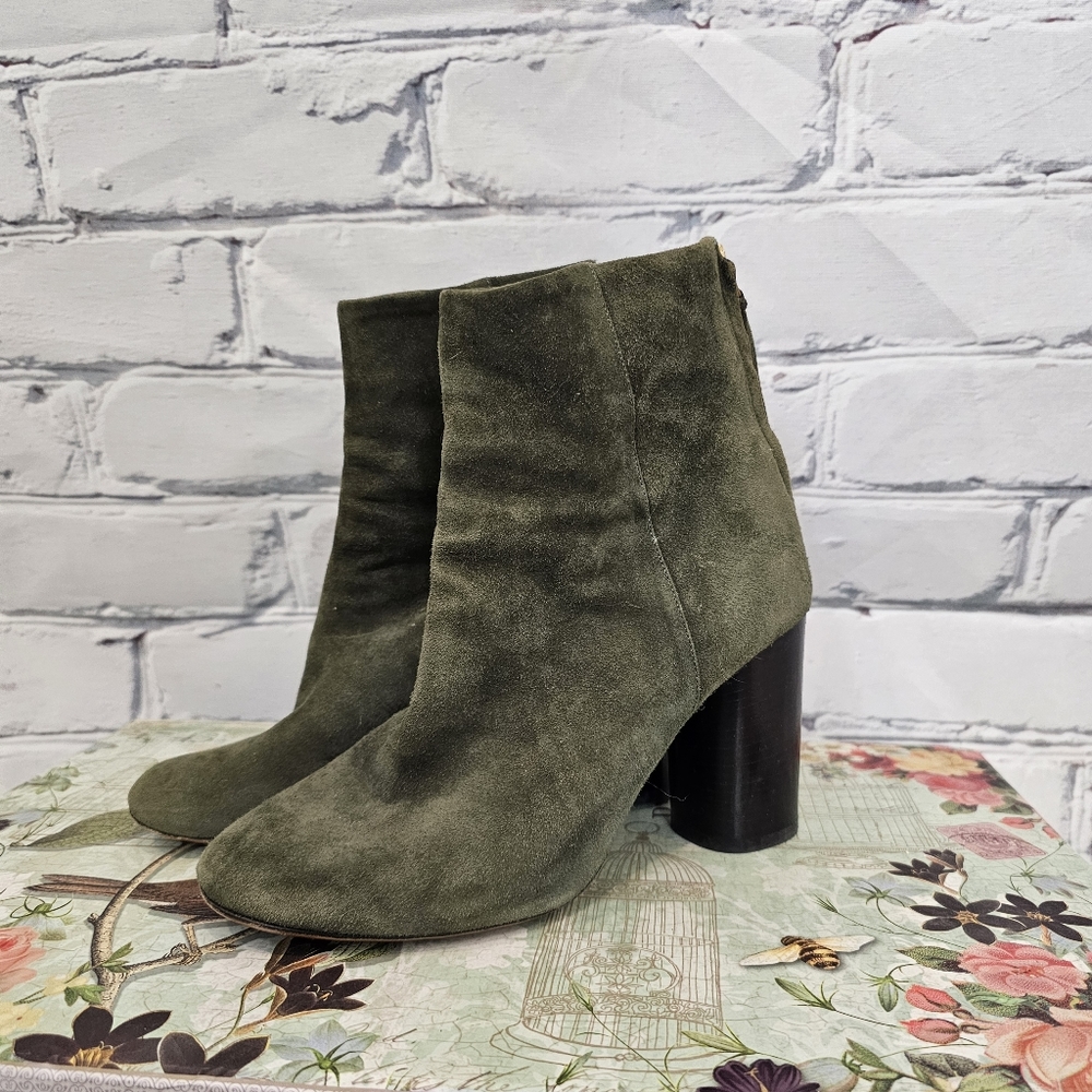 Isabel Marant Garett Boots in Green Suede
